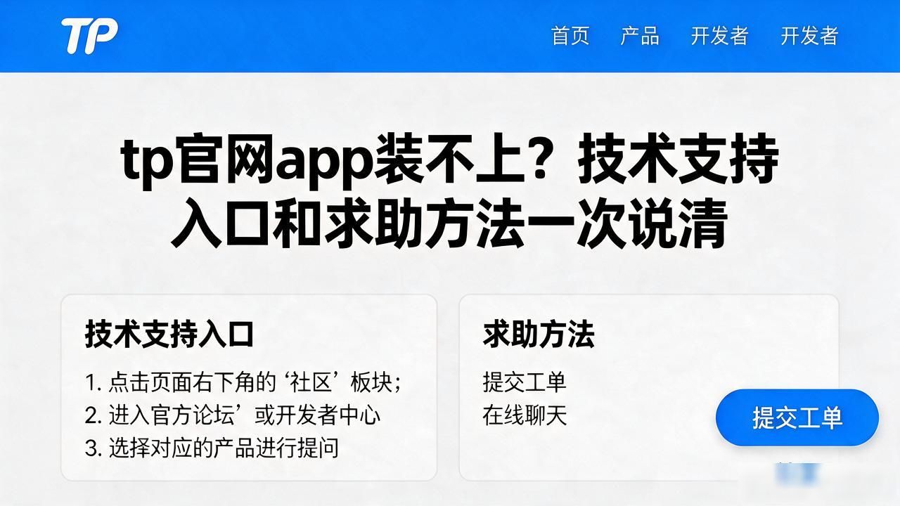 tp官网app装不上？技术支持入口和求助方法一次说清