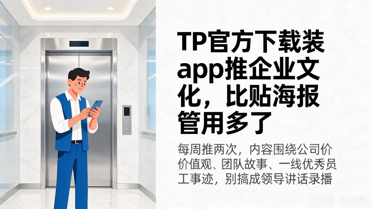 TP官方下载装app推企业文化，比贴海报管用多了