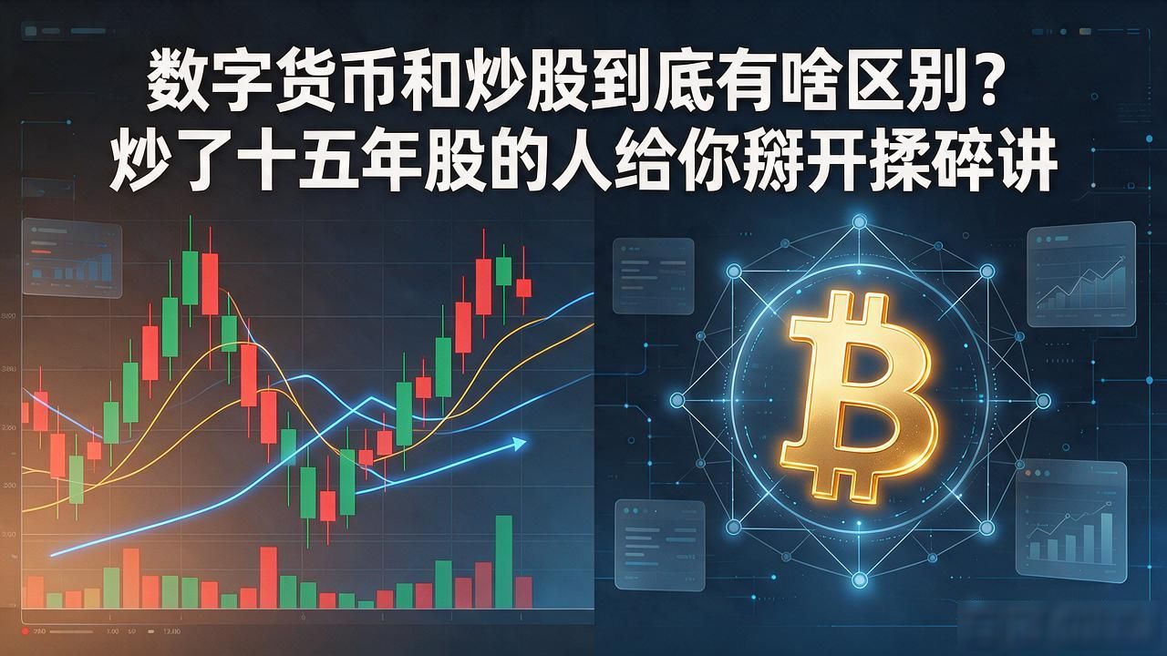 数字货币和炒股到底有啥区别？炒了十五年股的人给你掰开揉碎讲