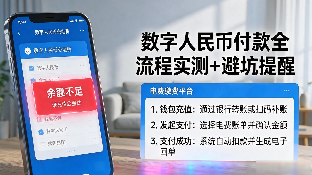 交电费居然能用数字货币了？数字人民币付款全流程实测＋避坑提醒