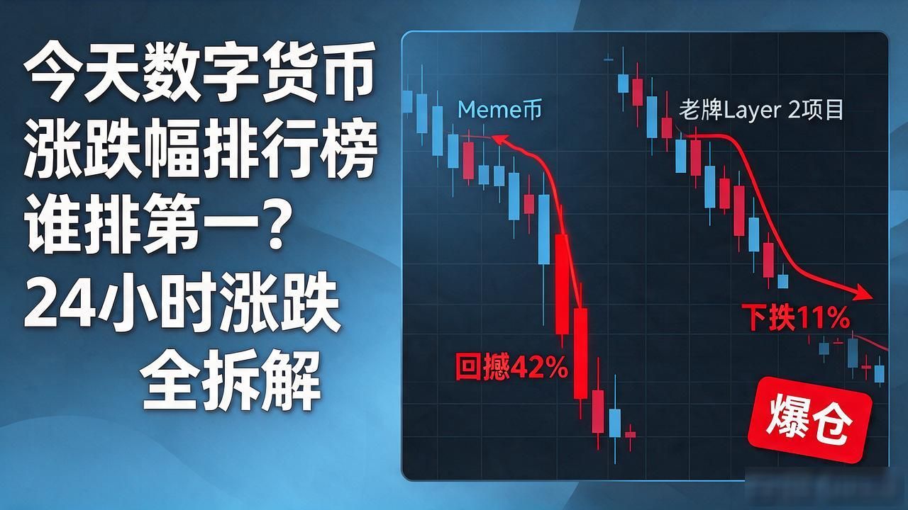今天数字货币涨跌幅排行榜谁排第一？24小时涨跌全拆解