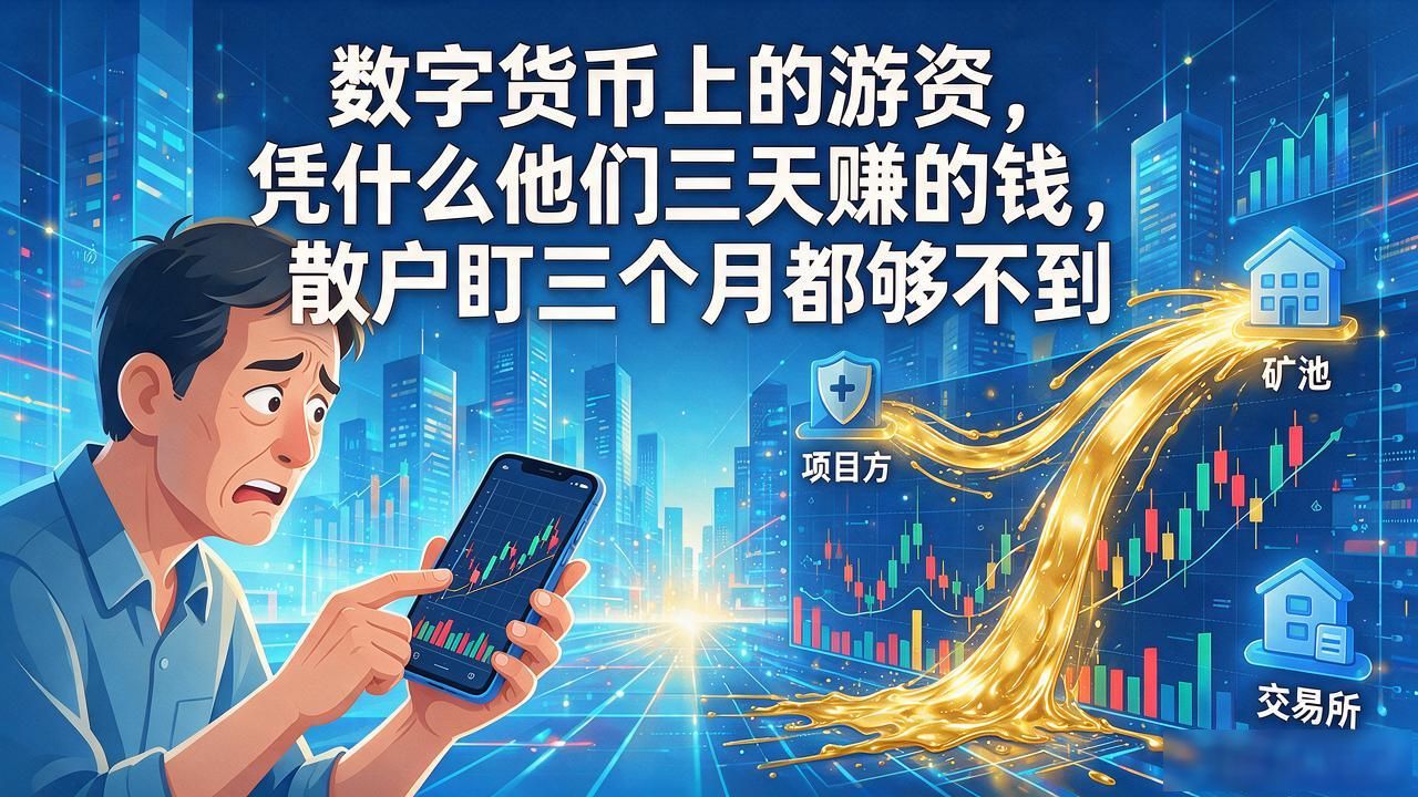 数字货币上的游资，凭什么他们三天赚的钱，散户盯三个月都够不到