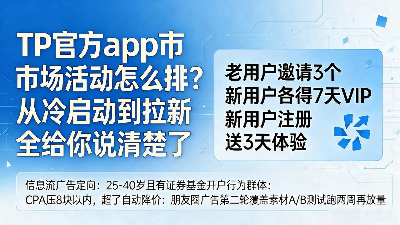 TP官方app市场活动怎么排？从冷启动到拉新全给你说清楚了