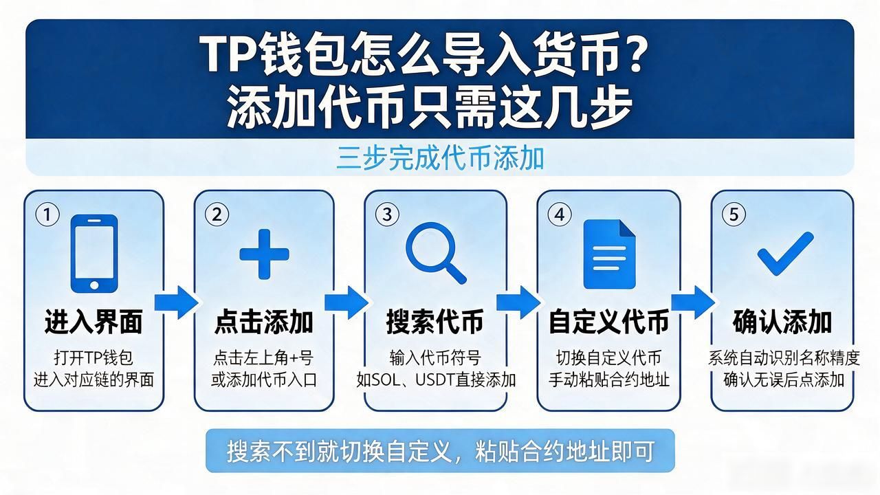 TP钱包怎么导入货币？添加代币只需这几步