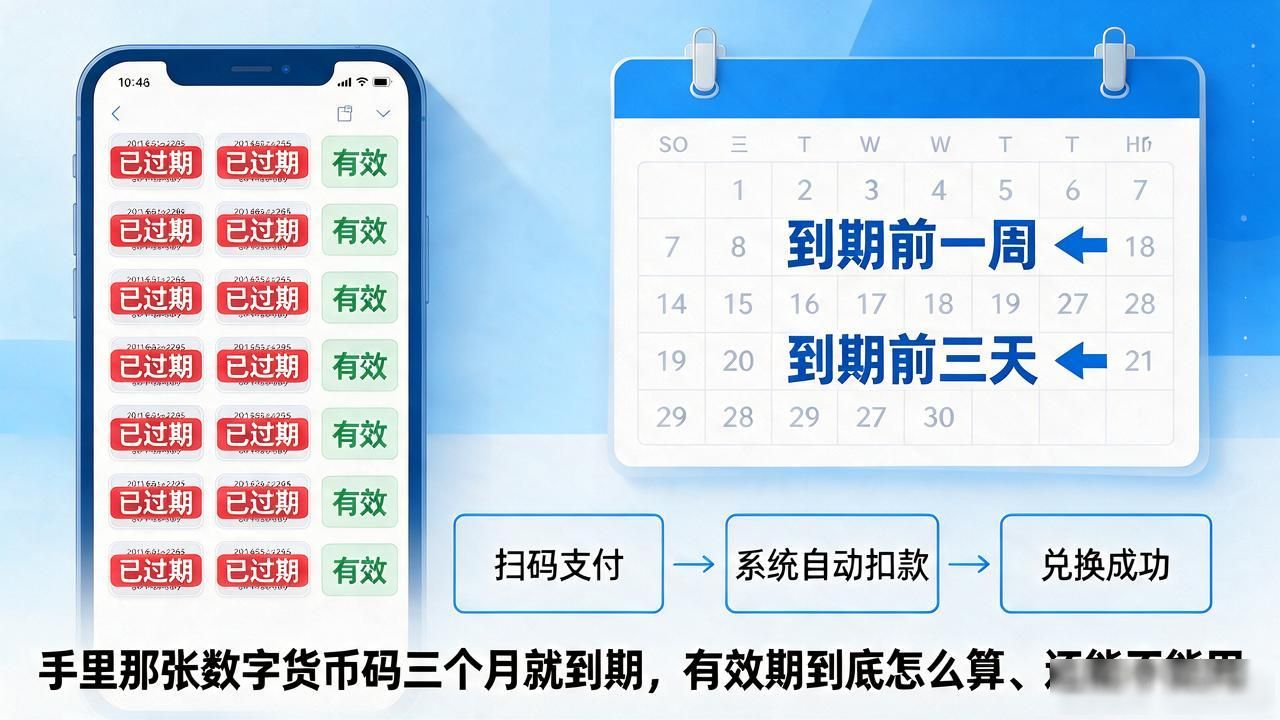 手里那张数字货币码三个月就到期，有效期到底怎么算、还能不能用