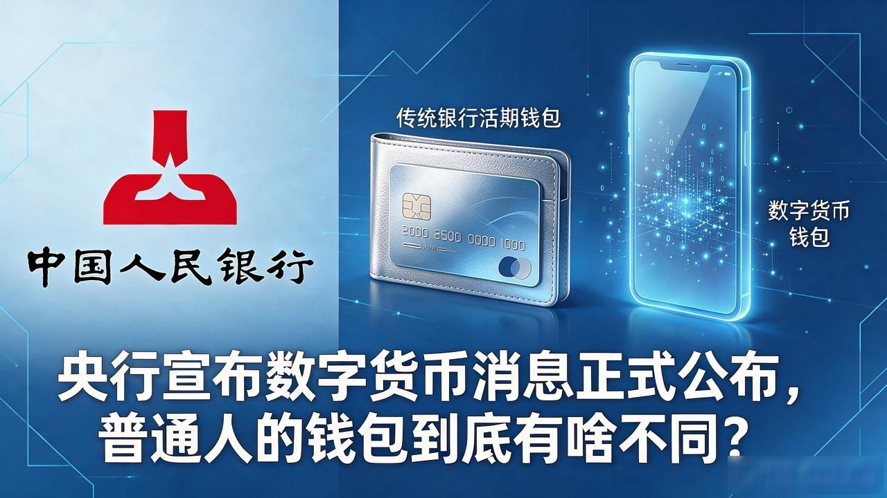 央行宣布数字货币消息正式公布，普通人的钱包到底有啥不同