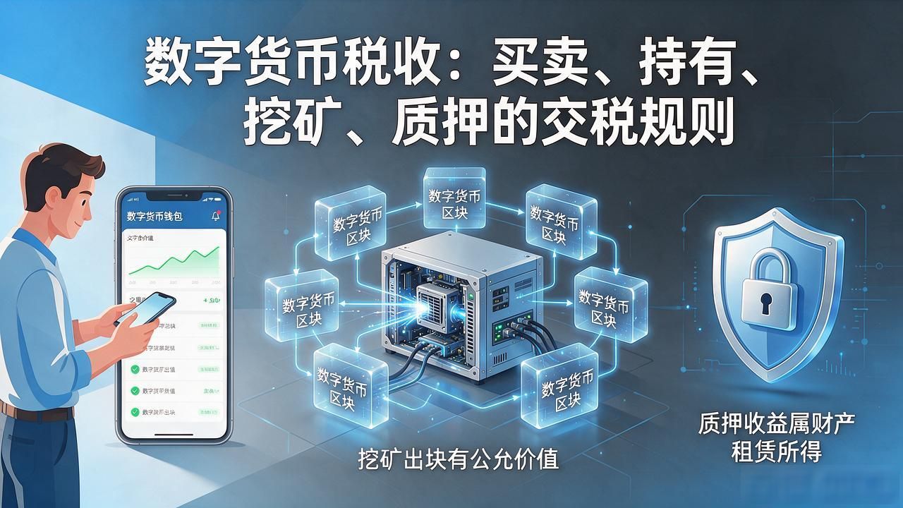 数字货币如果进行税收，普通人手里的币买卖、持有、挖矿到底怎么交税