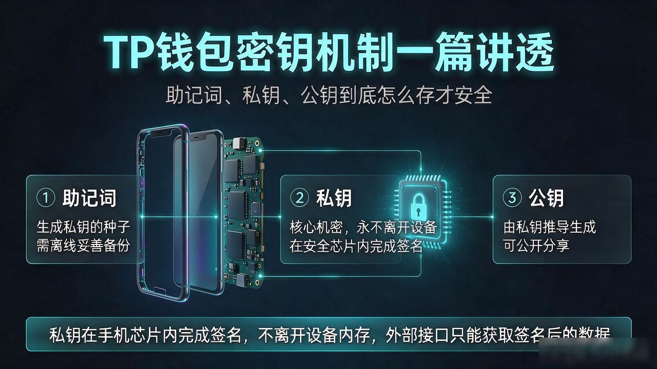 TP钱包密钥机制一篇讲透：助记词、私钥、公钥到底怎么存才安全