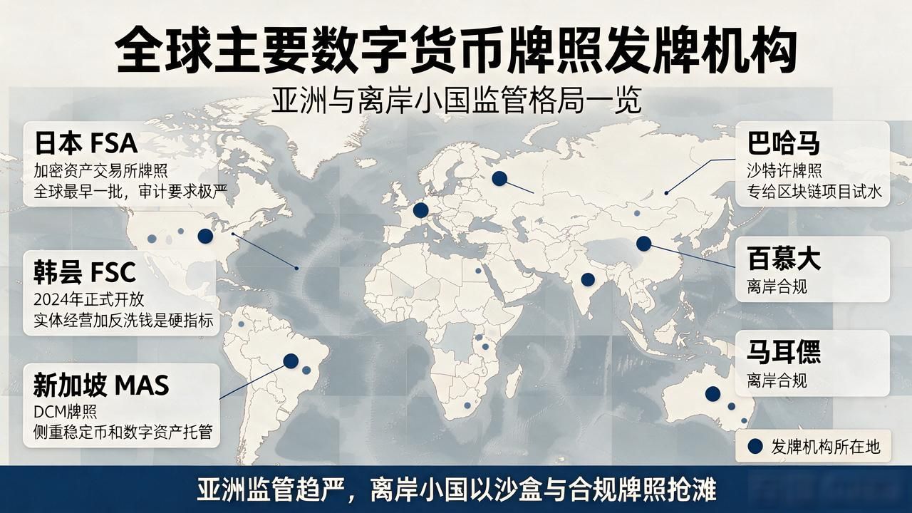 想知道数字货币牌照到底有哪几家？全球主要发牌机构一次讲清