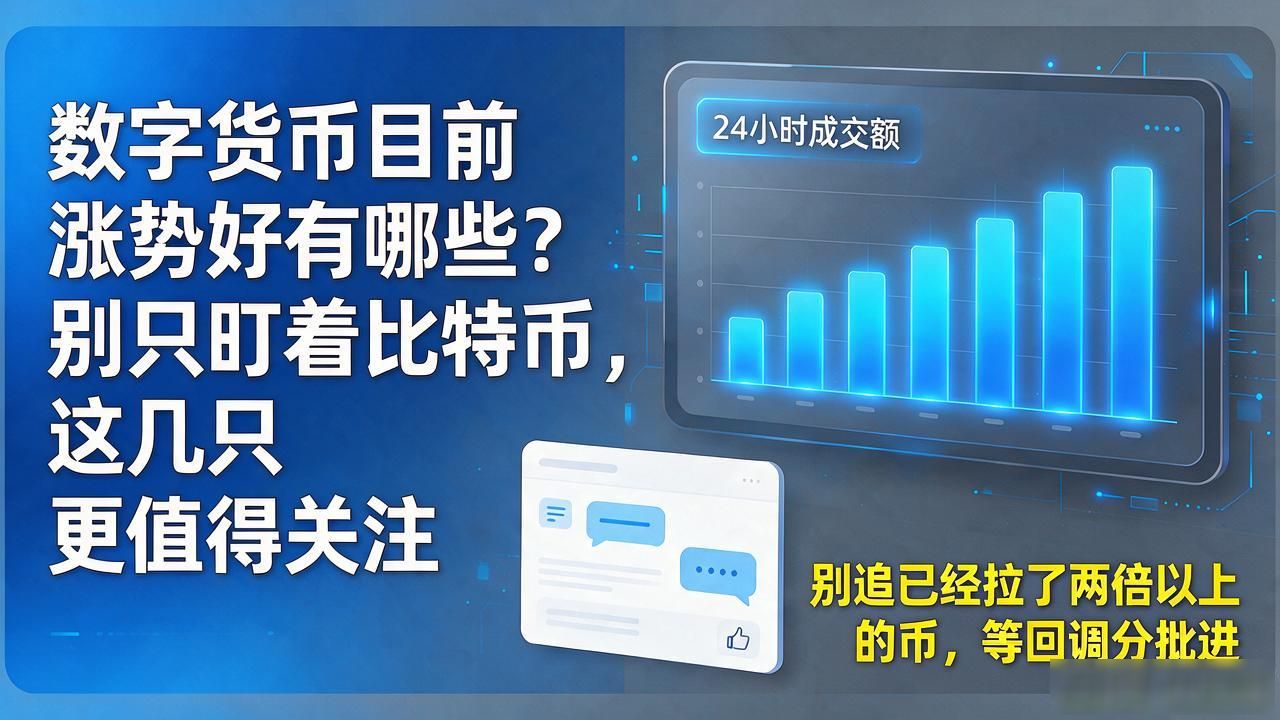 数字货币目前涨势好的有哪些？别只盯着比特币，这几只更值得关注